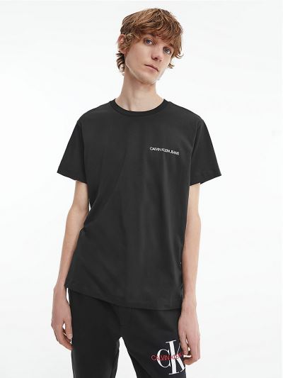 Calvin Klein Ruhák HU132986 | Calvin Klein Organic Cotton Back Logo Férfi Póló Fekete